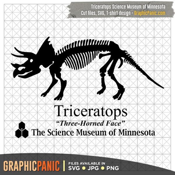 Triceratops Science Museum of Minnesota SVG
