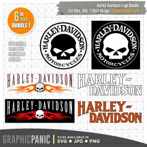 Harley Davidson Logo – Black and Color Stencil cut files